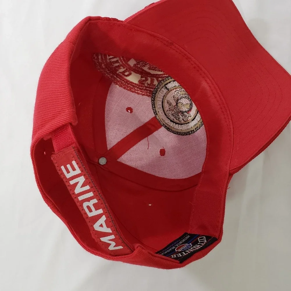 United States Marine Corp Baseball Cap / Hat from City Hunters, Red, Adjustable
